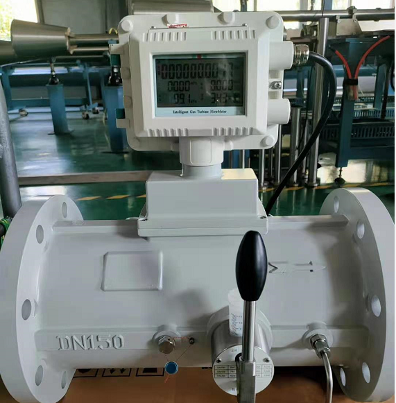 兩臺DN150氣體渦輪流量計準備發(fā)往江蘇，用戶測天然氣貿(mào)易計量